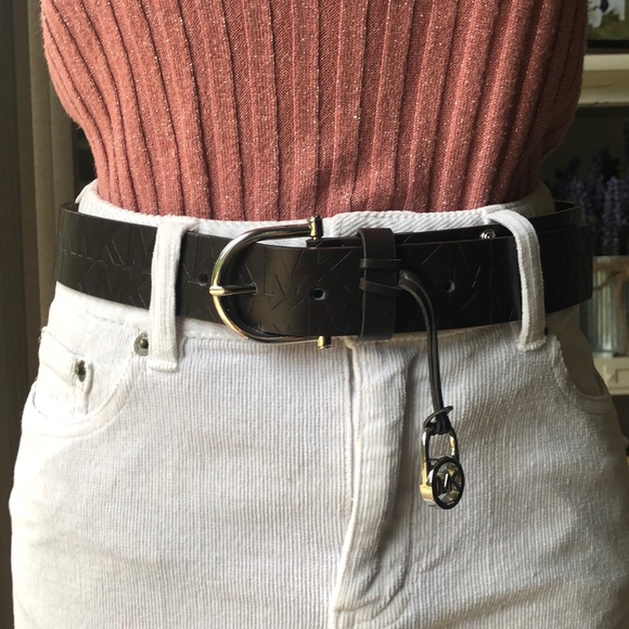 Michael Kors Belt Embossed with MK chain SMALL